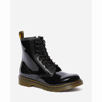 Dr Martens Gyerek 1460 Patent Bőr Lace Up Bakancs Fekete